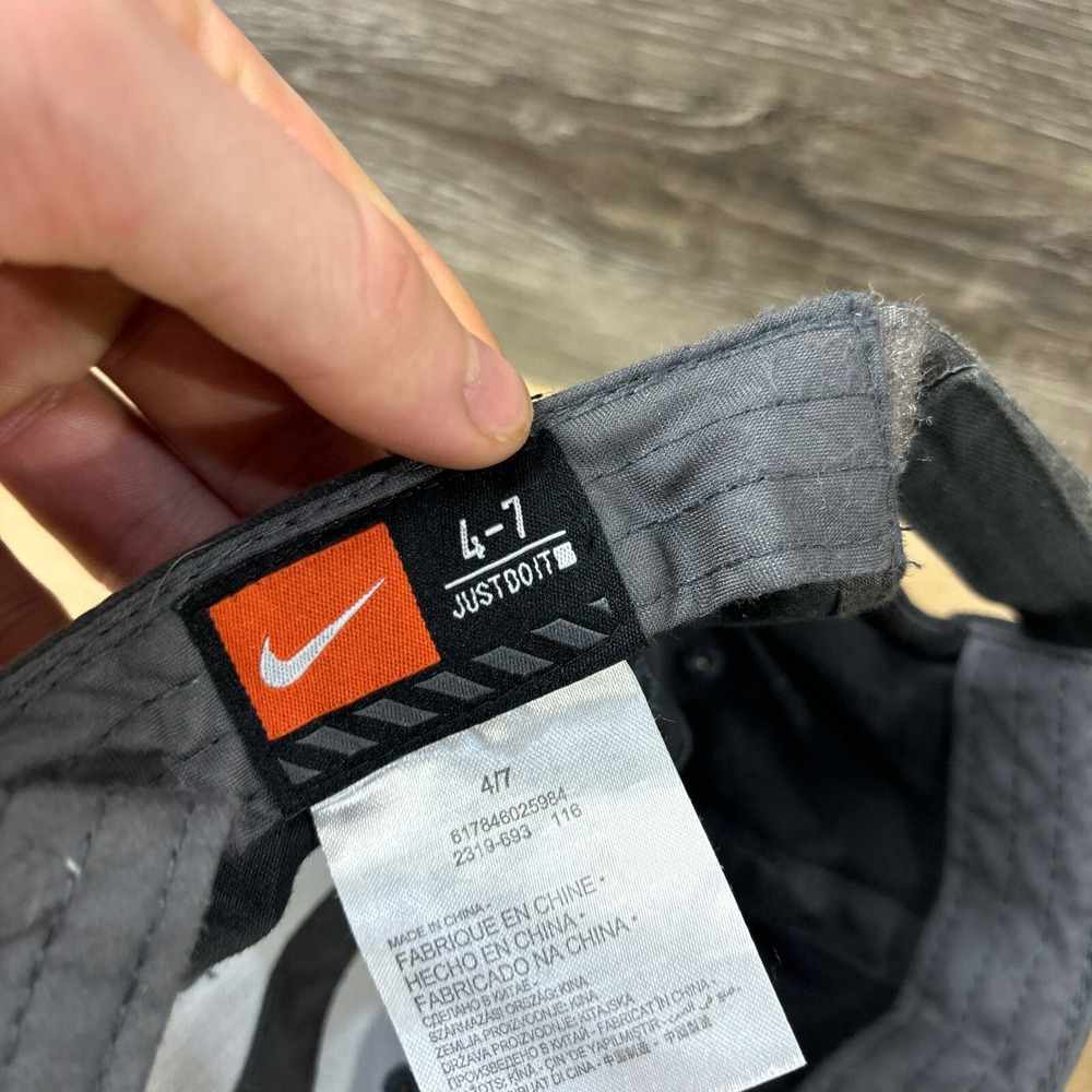 Nike Hat Cap Strap Back Kids Black Size 4-7 Adjustable Boys - Picture 7 of 8